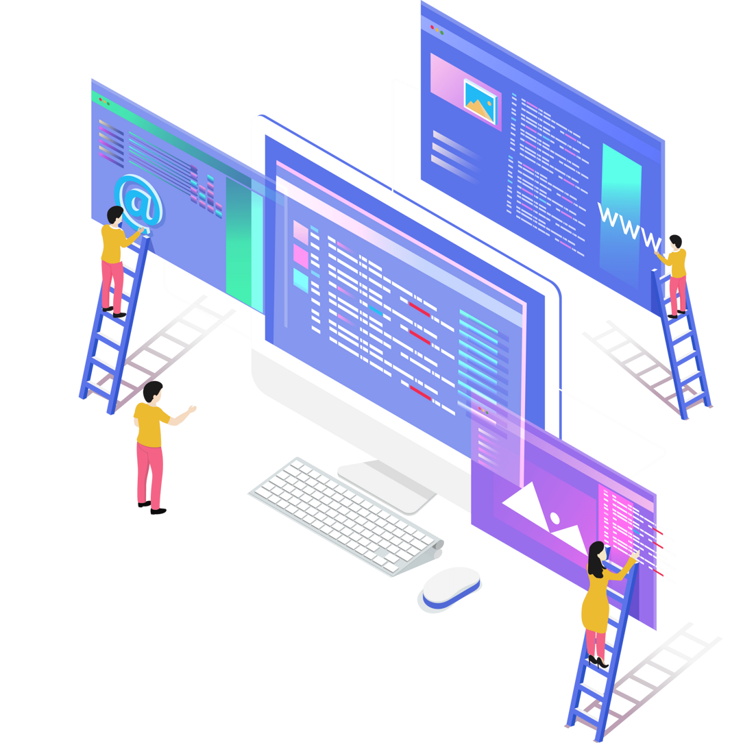 Illustration conception de site web - Portfolio & Succès EGA Digital